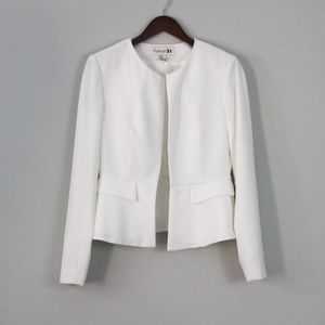 White Asymmetric Blazer / Jacket